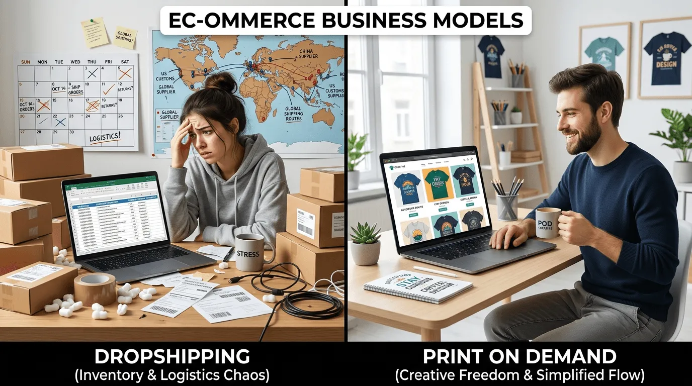Cover for Dropshipping vs Print on Demand: The Complete 2026 Guide for Etsy Sellers