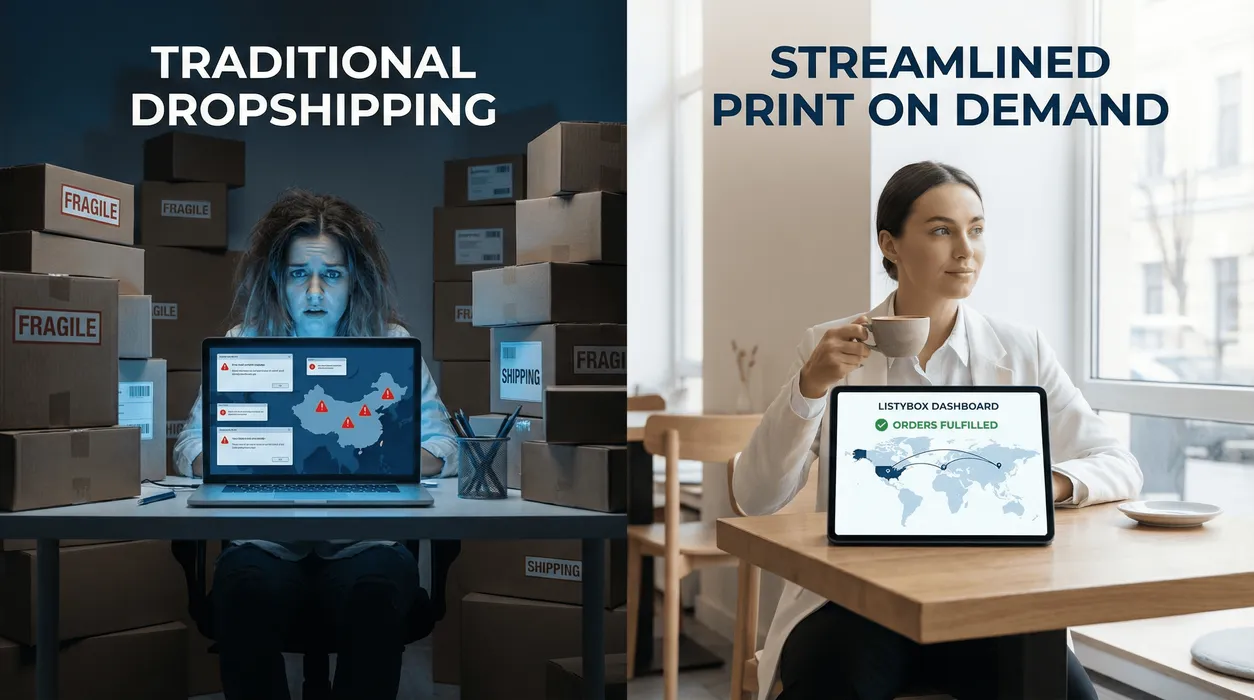Beyond AliExpress: The Best Dropshipping Websites vs. The POD Revolution blog post