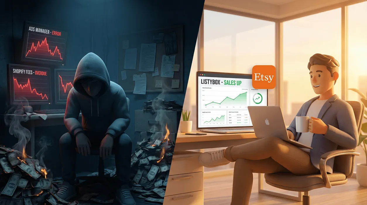 Shopify Dropshipping Guide: The Hidden Costs vs. The Etsy Advantage blog post